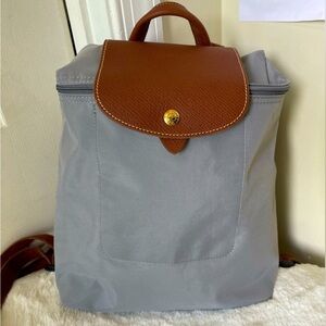 Longchamp Le Pliage Backpack - Light Grey